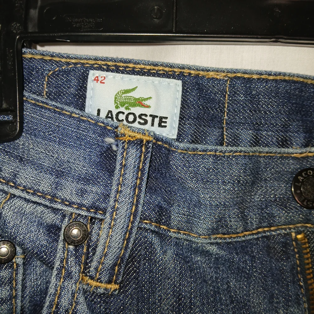 Lacoste Jeans Men's 42‎ Blue Denim Cotton Stretch Mid Rise Straight Leg 32x32